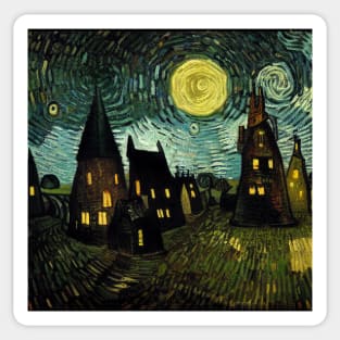 Starry Night Over Godric's Hollow Sticker